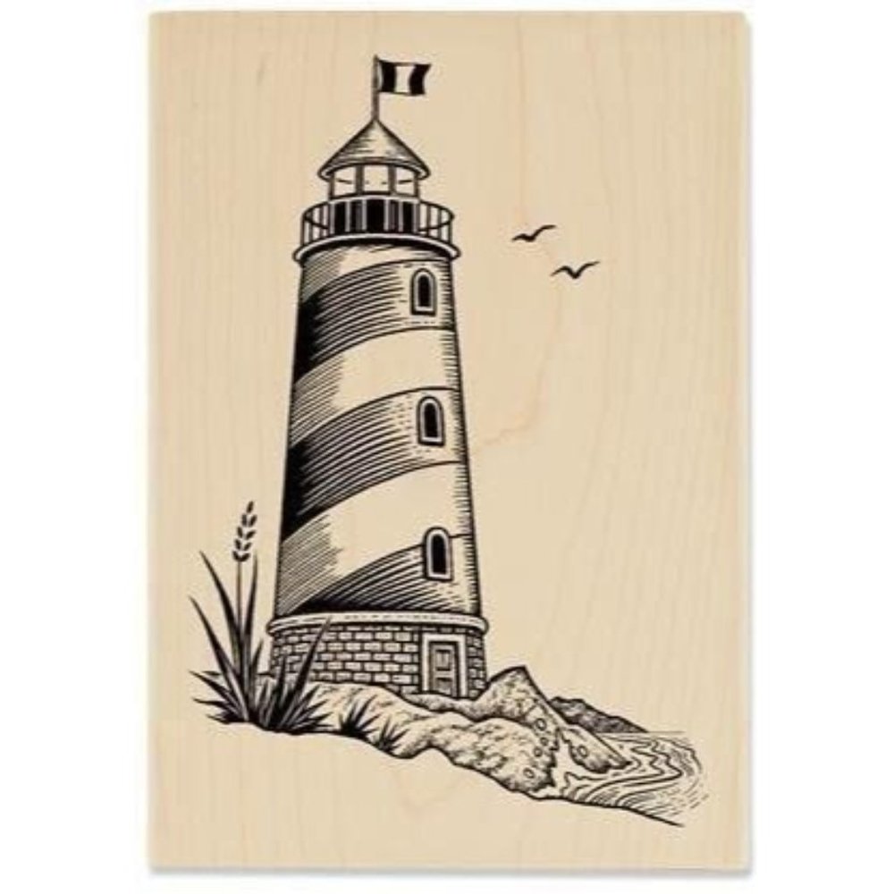 Stampabilities Beacon of Light - Rubber Stamp Ocean Sea